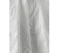 Catherine Lansfield Folkstone Geo Bedspread Throw White