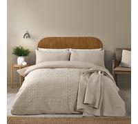 Catherine Lansfield Folkstone Natural Bedding Set- Superking