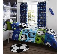 Catherine Lansfield Football Blue Duvet Cover Set 200 x 200 + 2 (50 x 80)