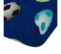 Catherine Lansfield Football Blue Fitted Sheet 90 cm Bed (90 x 200)