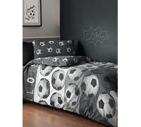 Catherine Lansfield Football Duvet Set Grey Grey