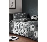 Catherine Lansfield 'Football' Duvet Set in Grey | Size: Double Catherine Lansfield Grey Double