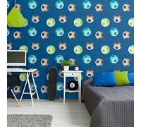 Catherine Lansfield Kids Football Wallpaper 10m x 53cm, Multi