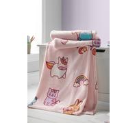 Catherine Lansfield Kids Forever Together Cosy Fleece 130x170cm Blanket Throw Pastel