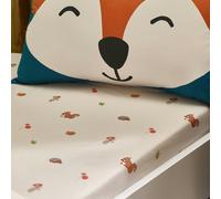 Catherine Lansfield 'Fox & Woodland Friends' Fitted Sheet in Cream | Size: Single Fitted Catherine Lansfield Cream Single Fitted