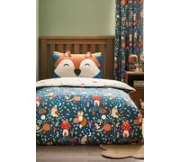 Catherine Lansfield 'Fox & Woodland Friends' Reversible Duvet Cover Set in Green | Size: Double Catherine Lansfield Green Double