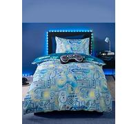 Catherine Lansfield Kids Gamer So Soft Double Duvet Cover Set with Pillowcases Grey
