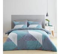 Catherine Lansfield Larsson Geo Duvet Cover Set Teal Single Size