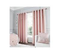 Catherine Lansfield Glitzy Sequin Lined Eyelet Curtains Grey