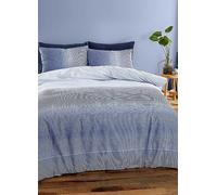 Catherine Lansfield Graded Stripe Duvet Cover Set Blue