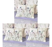 Catherine Lansfield Grasmere Floral Embroidered 30x40 cm Cushion Lilac (Pack of 3)