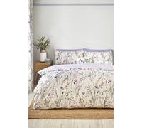 Catherine Lansfield 'Grasmere Floral' Reversible Duvet Cover Set in Lilac | Size: Single Catherine Lansfield Lilac Single