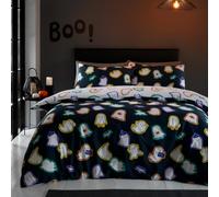 'Halloween Ghosts' Reversible Duvet Cover Set Catherine Lansfield Black Double