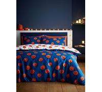 Catherine Lansfield Halloween Pumpkins Reversible Duvet Set Navy