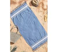 Catherine Lansfield Hammam Cotton Beach Towel Beach Towel Blue