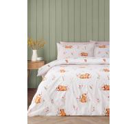 Catherine Lansfield Happy Capy(bara) Reversible Double Duvet Cover Set with Pillowcases Natural