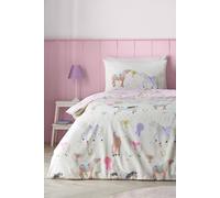 Catherine Lansfield 'Happy Horses' Reversible Duvet Cover Set in Cream | Size: Junior Catherine Lansfield Cream Junior
