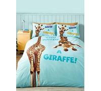 Catherine Lansfield Having A Giraffe Duvet Set Aqua