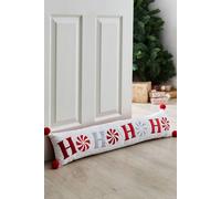 Catherine Lansfield 'ho Ho Ho' Door Draught Excluder In White White One Size