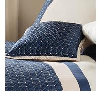Catherine Lansfield Home Geneva Embroidered Cushion Cover, Navy, 45 x 45 Cm