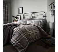 Catherine Lansfield Hometextiles, bedlinen, Duvet Set, Cotton, Grey, 135x200+80x80