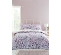 Catherine Lansfield 'Isadora' Floral Reversible Duvet Cover Set in Lilac | Size: Single Catherine Lansfield Lilac Single