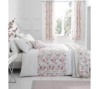 Catherine Lansfield Jasmine Floral Easy Care Double Duvet Set White
