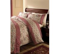 Catherine Lansfield Kashmir Paisley Floral Reversible Double Duvet Cover Set with Pillowcases Natural