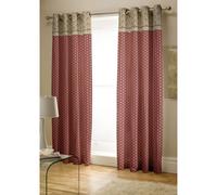 Catherine Lansfield Kashmir Easy Care Eyelet Curtains Multi, 66x72 Inch