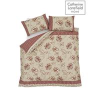 Catherine Lansfield Kashmir Paisley Floral Reversible Double Duvet Cover Set with Pillowcases Natural