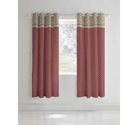 Catherine Lansfield Kashmir Paisley 66X72 Inch Eyelet Curtains Two Panels Natural