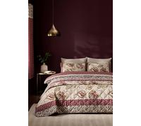 Catherine Lansfield Kashmir Paisley Floral Reversible Double Duvet Cover Set with Pillowcases Natural