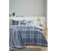 Catherine Lansfield Kelso Check Duvet Cover Set Blue