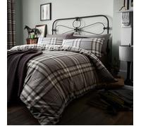 Catherine Lansfield Kelso Easy Care Single Duvet Set Charcoal