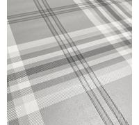 Catherine Lansfield Kelso Check Light Grey Wallpaper 165521