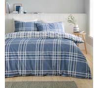 Catherine Lansfield Kelso Check Reversible Single Duvet Cover Set with Pillowca