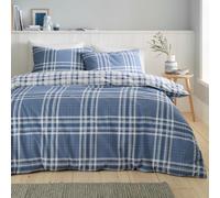 Catherine Lansfield Kelso Check Reversible Single Duvet Cover Set with Pillowca