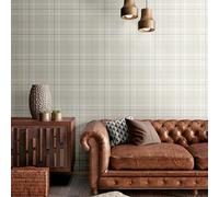 Catherine Lansfield Kelso Check Cream Wallpaper Check Pattern Paste The Paper