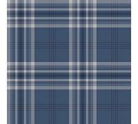 Catherine Lansfield Kelso Check Wallpaper Navy Blue