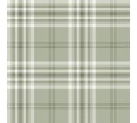 Catherine Lansfield Kelso Check Wallpaper Sage Green