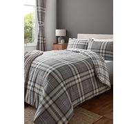 Catherine Lansfield Kelso Duvet Set Charcoal