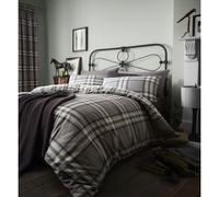 Catherine Lansfield Kelso Easy Care Single Duvet Set Charcoal