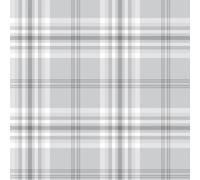 Catherine Lansfield Kelso Grey Checked Wallpaper Contemporary Chequered Design