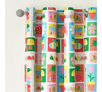 Catherine Lansfield Kids Curious Caterpillar Fully Reversible 66X72 Inch Eyelet Curtains Two Panels Bright
