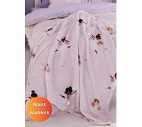 Catherine Lansfield Kids Dancing Fairies Throw Pink