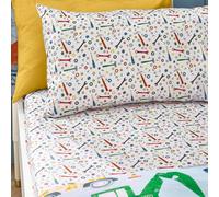 Catherine Lansfield Kids Digger Dreams Junior Fitted Sheet Blue