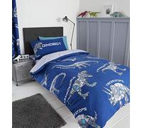Catherine Lansfield Kids Dinobot Easy Care Junior Duvet Set Blue