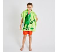 Catherine Lansfield Kids Dinosaur Hooded Towel Poncho 60x120cm Green