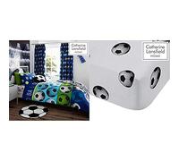 Catherine Lansfield Kids Football Double Quiltset, Blue & Lansfield Football Easy Care Double Fitted Sheet Multi