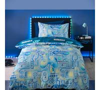 Catherine Lansfield Kids Gamer So Soft Single Duvet Cover Set with Pillowcase Grey